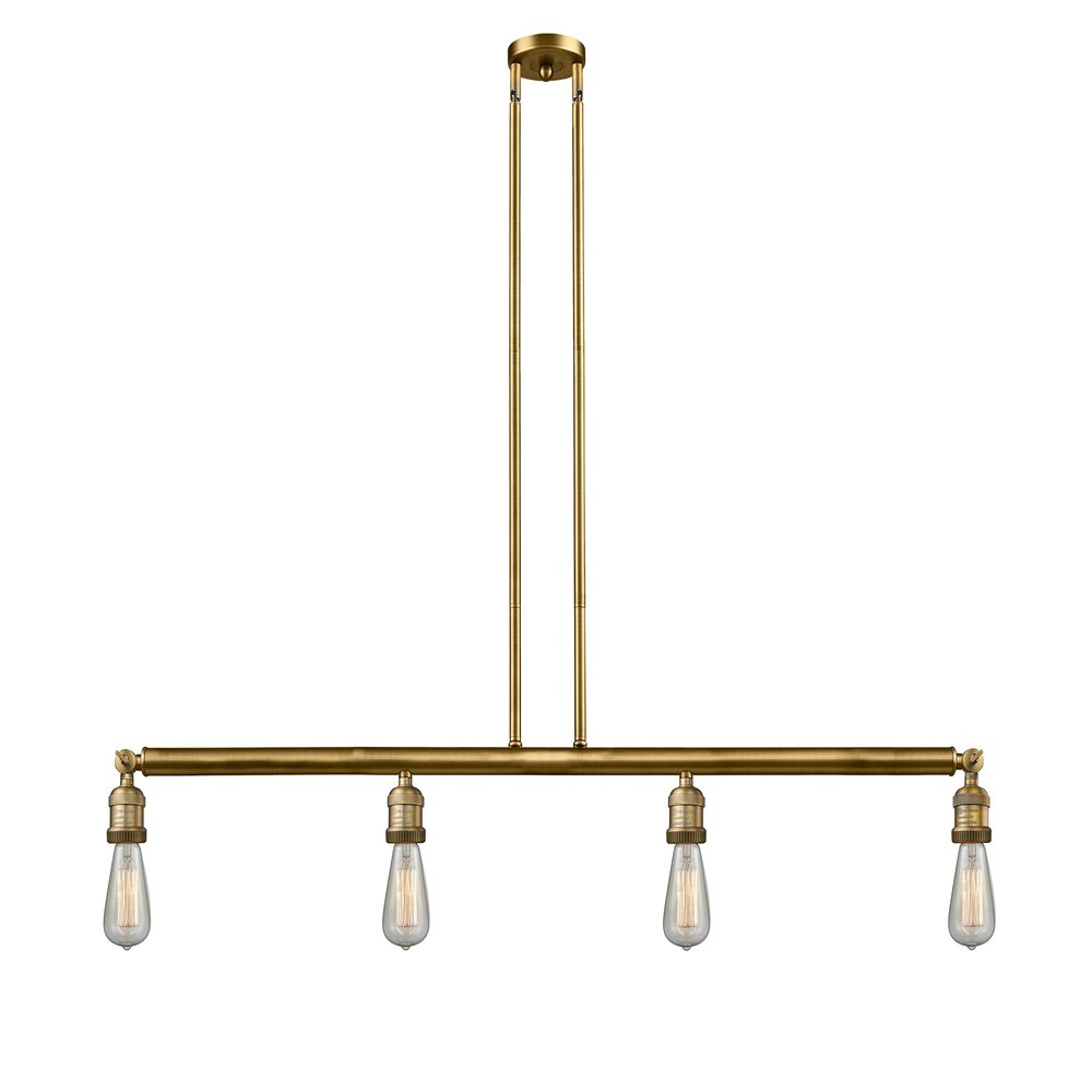 Innovations 214NH-BB-LED 4 Island Light Vintage Dimmable LED, Brushed Brass