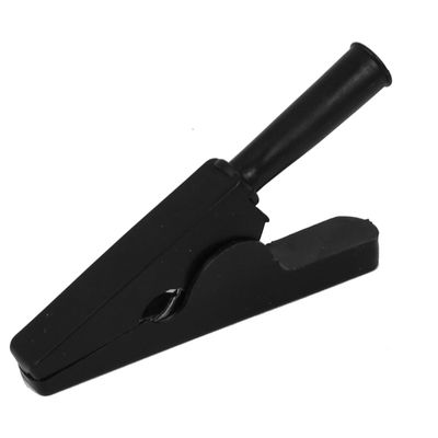 Aexit Black Soft Electrical Testing Plastic Coated Metal Alligator Clip 3000V Voltage Testers for Multimeter