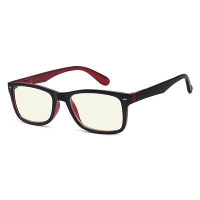 Eyekepper Computer Reading Glasses,Blue Light Filter Computer Readers (Black Red,+1.25)