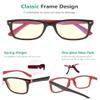 Eyekepper Computer Reading Glasses,Blue Light Filter Computer Readers (Black Red,+1.25) view 4