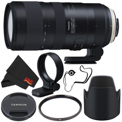 6Ave Tamron SP 70-200mm f/2.8 Di VC USD G2 Lens for Nikon F (International Model) + 77mm UV Filter + Lens Cap Keeper + Microfiber Cloth Bundle