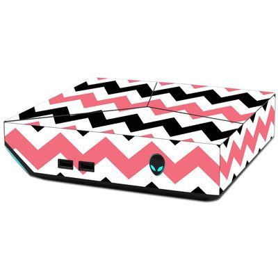 MightySkins Skin Compatible with Alienware Steam Machine - Black Pink Chevron | Protective, Durable, and Unique Vinyl Decal wrap Cover | Easy to Apply, Remove, and Change Styles | Made in The USA