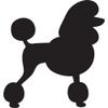 ANGDEST Poodle Silhouette (Black) (Set of 2) Premium Waterproof Vinyl Decal Stickers for Laptop Phone Accessory Helmet Car Window Bumper Mug Tuber Cup Door Wall Decoration view 1