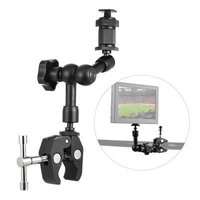 Andoer 7inch Friction Arm Super Clamp Mount Adjustable Articulating Arm Plier Clip for Field Monitor LED Light Flash Microphone