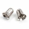 Silver Bell Connectors, Nickel Plated Brass, Ball Chain Ends, 20-Pack view 2