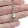 Silver Bell Connectors, Nickel Plated Brass, Ball Chain Ends, 20-Pack view 3