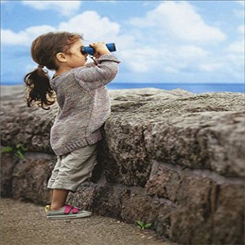 Avanti Girl with Binoculars Retirement Card