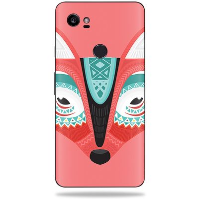 MightySkins Skin Compatible with Google Pixel 2 XL (5.5") - Aztec Fox | Protective, Durable, and Unique Vinyl Decal wrap Cover | Easy to Apply, Remove, and Change Styles | Made in The USA