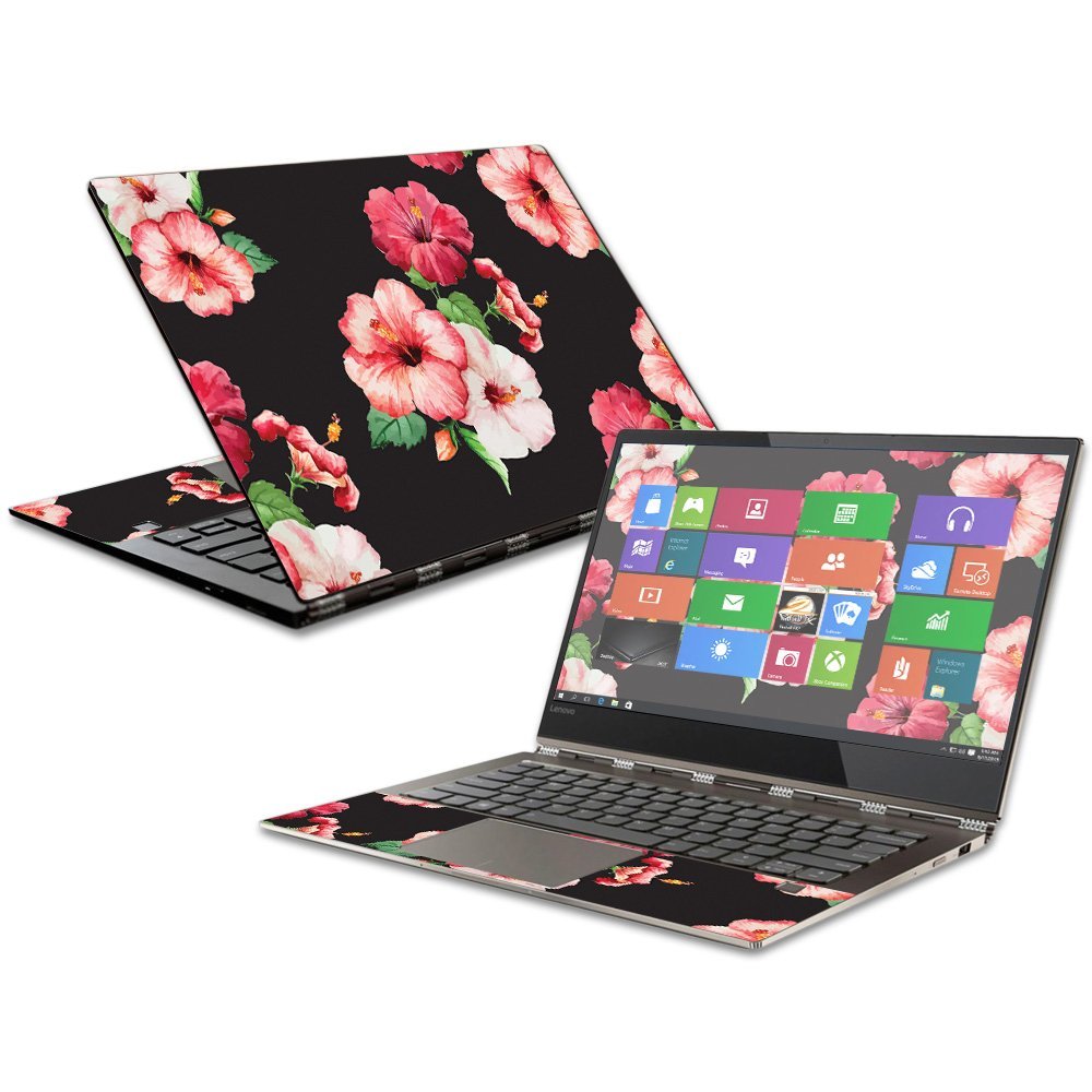 MightySkins Skin Compatible with Lenovo Yoga 920-13IKB - Hibiscus | Protective, Durable, and Unique Vinyl Decal wrap Cover | Easy to Apply, Remove, and Change Styles | Made in The USA