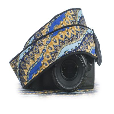Camera Strap Blue Gold