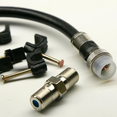 105ft DIRECT BURIAL RG6 UNDERGROUND COAXIAL CABLE 18AWG 75 Ohm GEL BRAIDED WEATHER BOOT CONNECTORS BARREL & 10 NAIL CLIPS INCLUDED UL ETL RATED CUT TO ORDER AND ASSEMBLED IN USA by PHAT SATELLITE INTL
