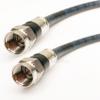 115ft DIRECT BURIAL UNDERGROUND RG6 COAXIAL CABLE 18AWG 75 Ohm GEL BRAIDED NICKEL-PLATED BRASS CONNECTORS BARREL & 10 NAIL CLIPS INCLUDED UL ETL CUT TO ORDER AND ASSEMBLED IN USA PHAT SATELLITE INTL view 1