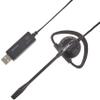 BUFFALO Single Ear Earhook Headset USB Connection view 1