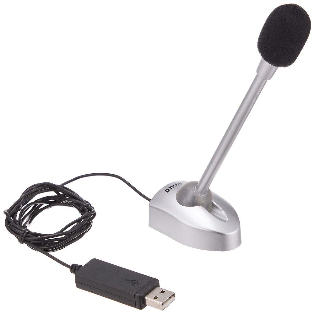 Buffalo Microphone, USB Connection, Small Stand Type