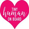 Angdest Tiny Human On Board (Pink) (Set of 2) Premium Waterproof Vinyl Decal Stickers for Laptop Phone Accessory Helmet Car Window Bumper Mug Tuber Cup Door Wall Decoration view 1