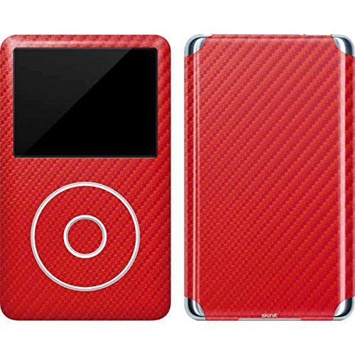 Skinit Decal MP3 Player Skin Compatible with iPod Classic (6th Gen) 80GB - Red Carbon Fiber Specialty Texture Material Design