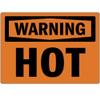 Warning Hot OSHA Label Decal Sticker Sticks to Any Surface 10x7 view 1