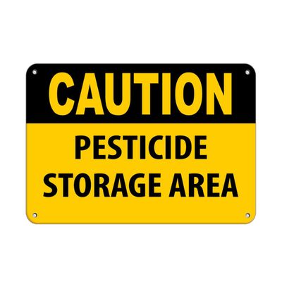 Caution Pesticide Storage Area Label Decal Sticker Sticks to Any Surface 10x7