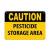 Caution Pesticide Storage Area Label Decal Sticker Sticks to Any Surface 10x7 view 1