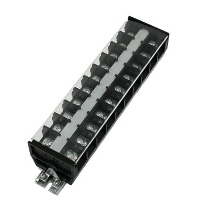 Aexit 660V 60A Audio & Video Accessories 10 Positions Rail Mount Covered Screw Terminal Connectors & Adapters Block TD-6010