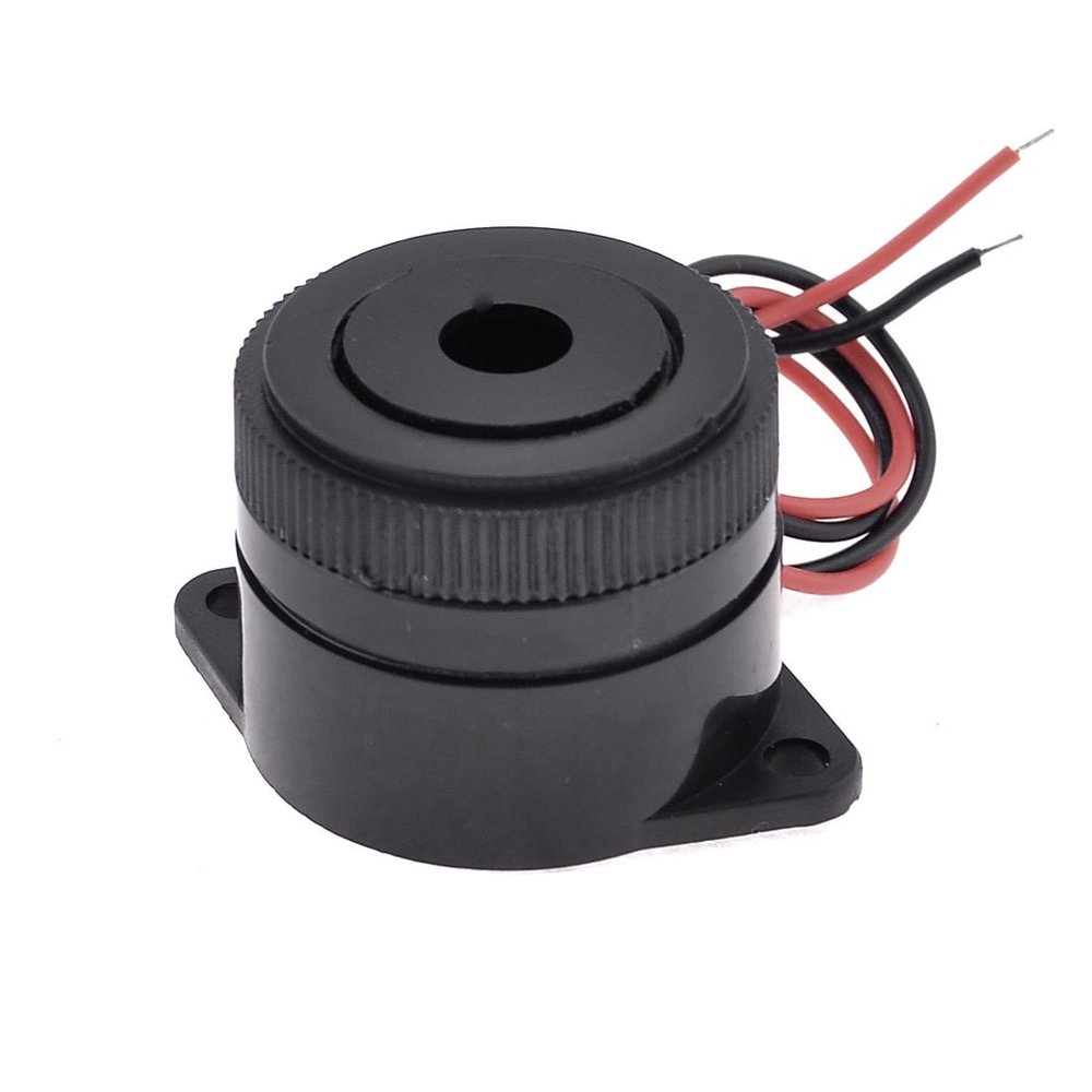 Aexit Black Housing Security Sensors & Alarms DC 3-24V 2 Wire Industrial Electronic Continuous Sound Horns & Sirens Buzzer 105dB