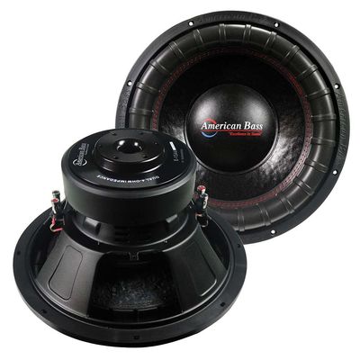 American Bass Elite Series Subwoofers Dual 4 Ohm Voice Coil, 1500 Watts RMS/3000 Watts Max, 150 oz Magnet