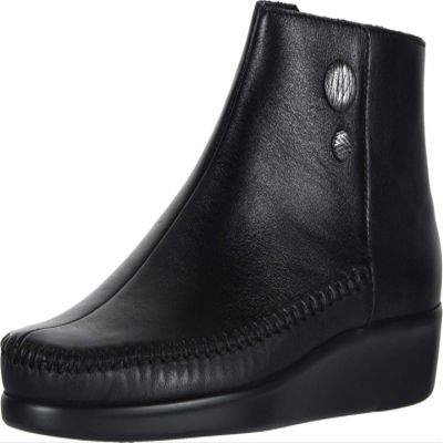 SAS Ankle Boots and Booties for Women Leather Upper Ankle-Length Silhouette Fabric Lining Black 9.5 WWW - Triple Wide (E-EE)