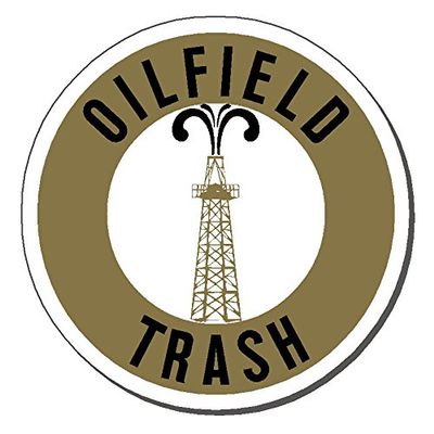 Oilfield Trash Circle, I Make Decals, Lunch Box, Tool Box, Phone, Hard Hat, Vinyl, Decal car Sticker, 2.5" Circle