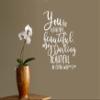 BestPricedDecals Scripture: You are Altogether Beautiful: Song of Songs 4:7 ~ Wall Decal 13" x 17" (White) view 1