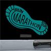 JS Artworks Run Marathon Vinyl Decal Sticker 5K 10K Running Shoes 13.1 26.2 (Teal) view 1