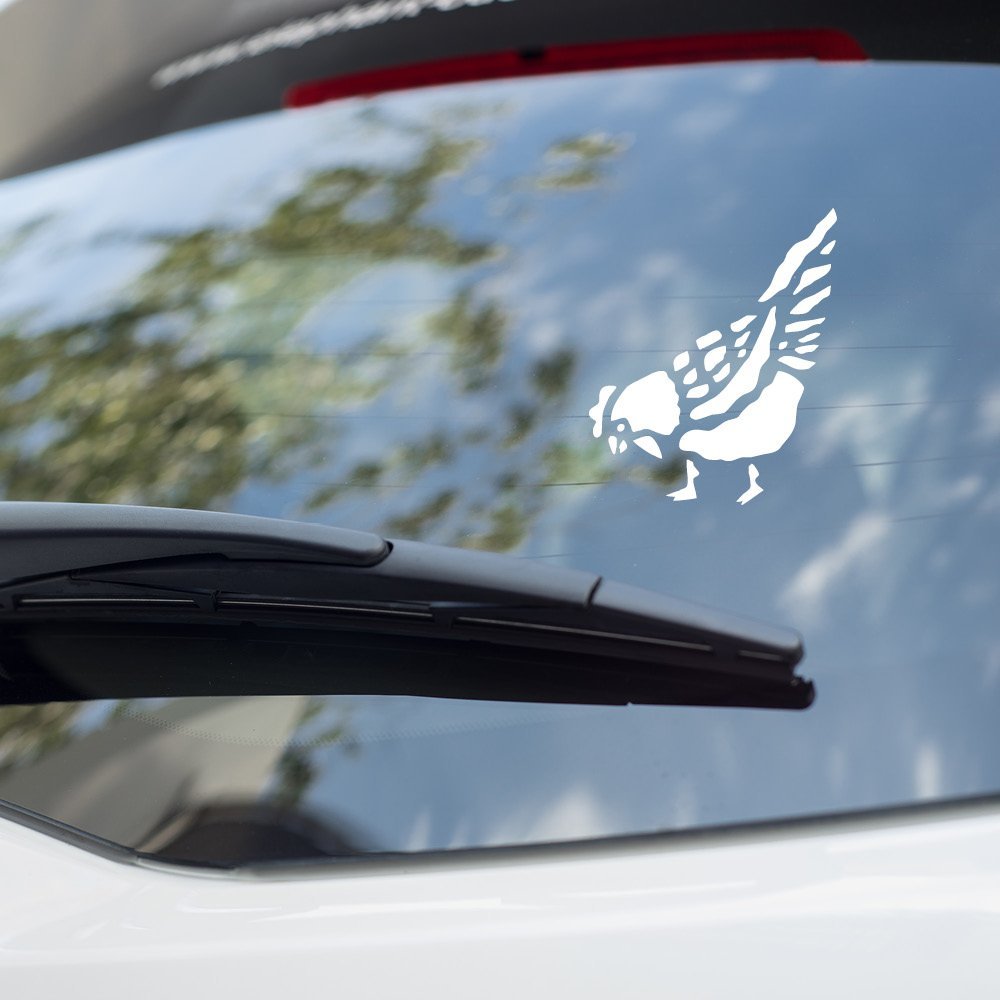 Chicken Vinyl Decal - Backyard Domestic Bird, Farm Animal - White, 4", 5", 6" - Vehicle, Laptop, Any Nonporous Surface, Indoor/Outdoor (6 inches)