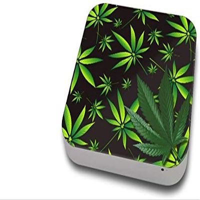 247 Skins Graphics kit Sticker Decal Vinyl Wrap Compatible with Apple Mac Mini - Weeds Black