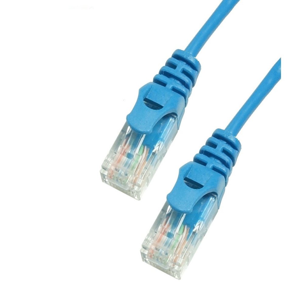Grandmax Slim CAT6 5' Foot Blue RJ45, 550MHz, UTP Ethernet Network Patch Cable Snagless/Molded Boot, 5 Pack