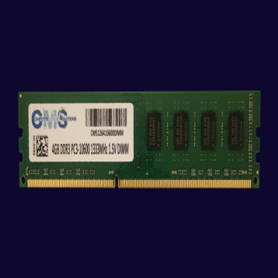 CMS 4GB (1X4GB) DDR3 10600 1333MHZ Non ECC DIMM Memory Ram Compatible with Gigabyte GA-EP43T-UD3L (rev. 1.3) Motherboard - A70