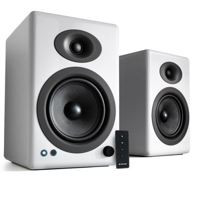 Audioengine A5+ Wireless Bluetooth Bookshelf Speakers - Premium 150W Stereo Speakers for Music, Gaming, Turntables, Home Theater Systems - Powerful Studio Monitors