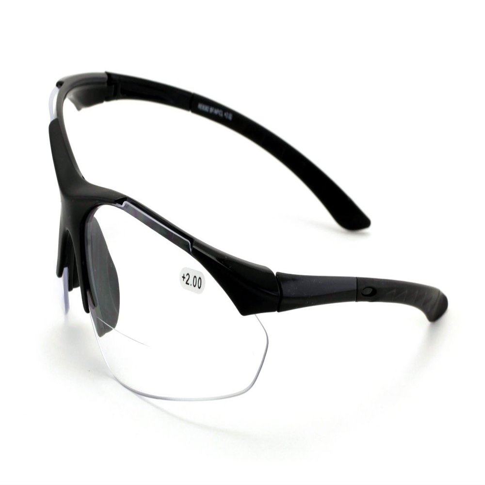 V.W.E. Bifocal High Performance SunGlasses Bifocal - Sun Reader - Clear Lightweight - Half Rimless (Clear, 2.00)