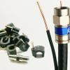 140ft SOLID COPPER RG6 DIRECT BURIAL UNDERGROUND 18AWG 75 Ohms COAXIAL CABLE WITH 17AWG MESSENGER GROUND WEATHER SEAL CONNECTORS BARREL & 10 NAIL CLIPS INCLUDED Assembled in USA by PHAT SATELLITE INTL view 1