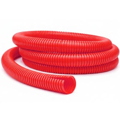Kable Kontrol Colored Split Wire Loom Tubing 3/4" Inch 25 Ft Long - Red Conduit Cover for Cords - Corrugated Tubing and Protector for Automotive Wires - Durable Polyethylene