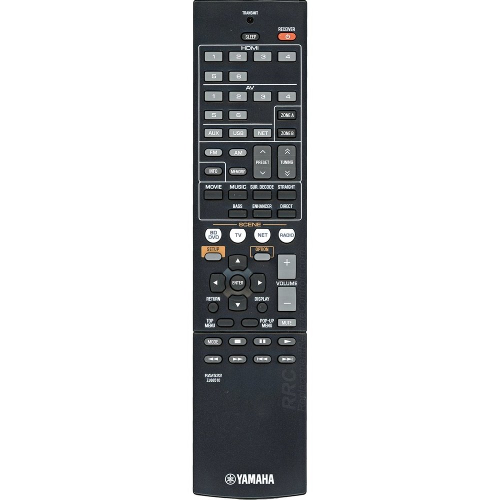 Yamaha RAV522 Audio/Video Receiver Remote Control (ZJ665100)