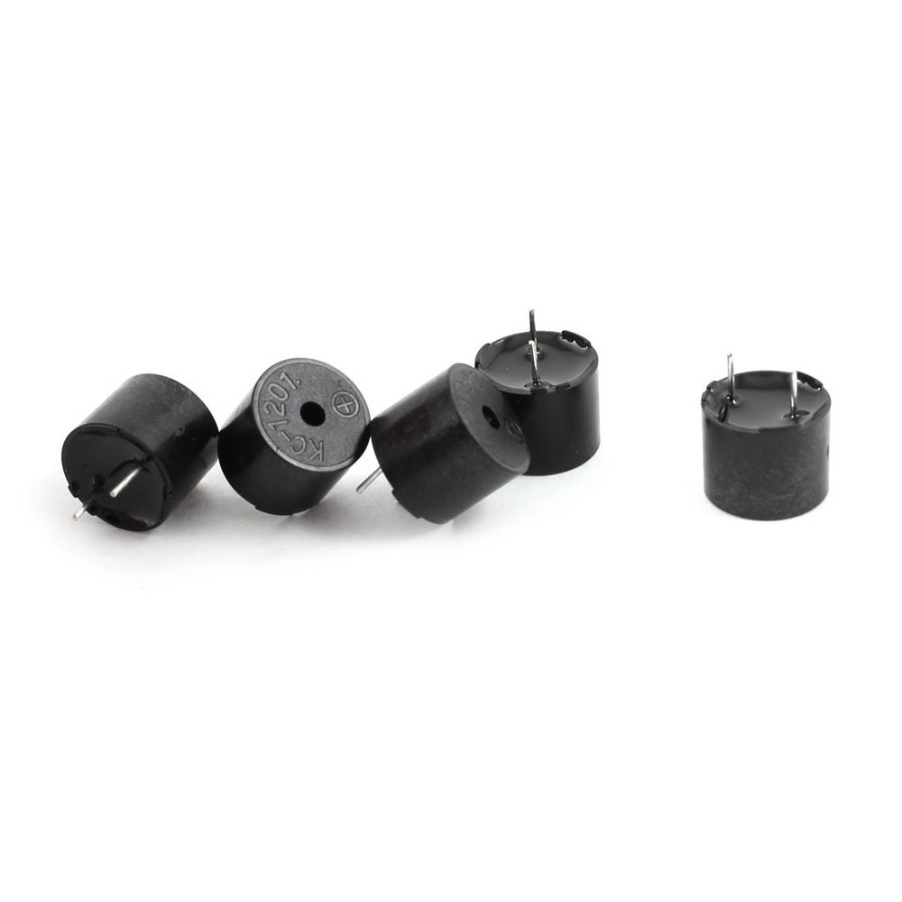 Aexit 5pcs DC Security & Surveillance 1.5V 30mA 2700Hz 2 Terminal Cylinder Industrial Passive Electronic Electromagnetic Continuous Horns & Sirens Sound Buzzer