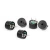 Aexit 5pcs DC Security & Surveillance 5V 15mA 2 Terminal Cylinder Industrial Electronic Electromagnetic Continuous Sound Passive Buzzer Horns & Sirens Black 12x8mm view 1
