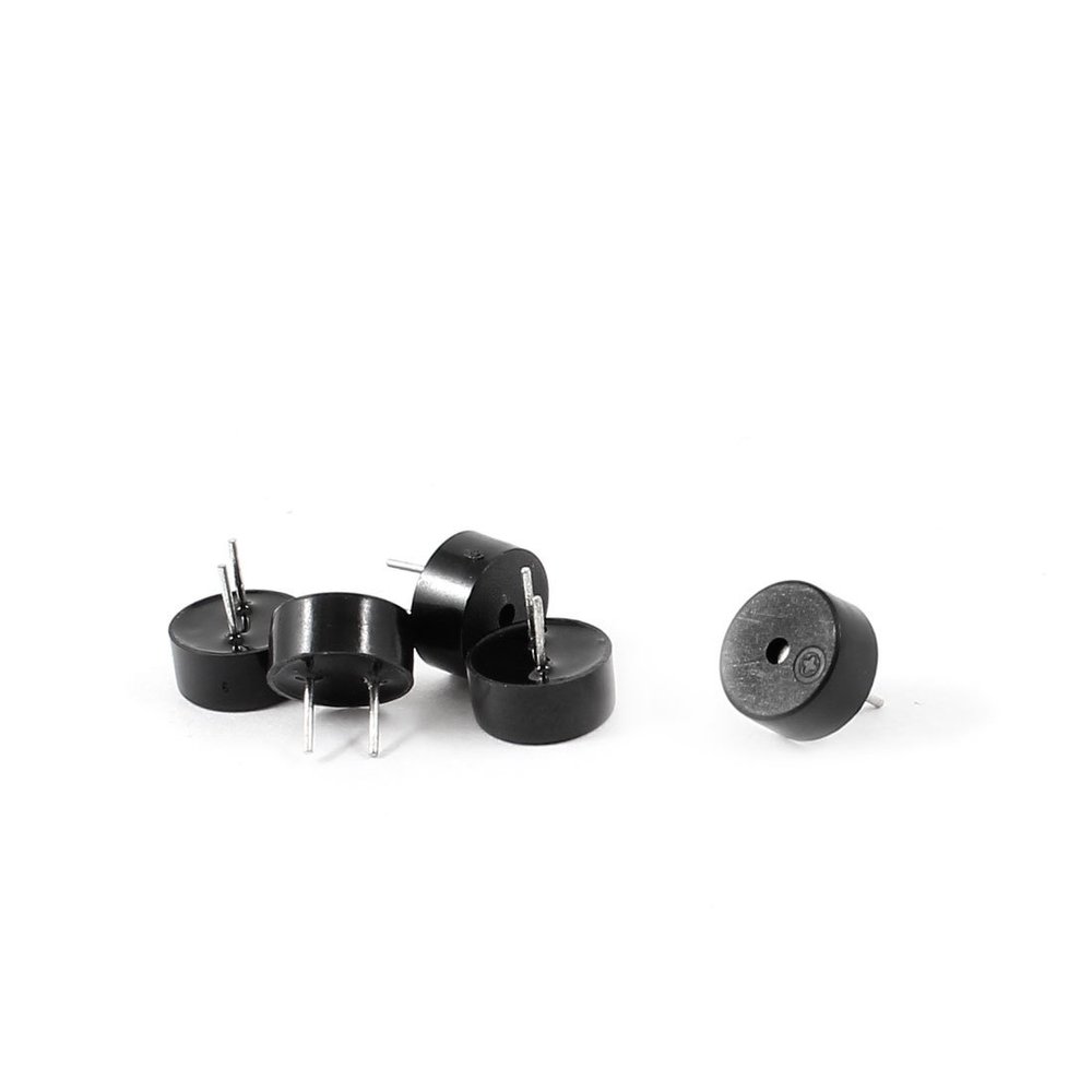 Aexit 5pcs DC Security & Surveillance 1.5V 80mA Electronic Continuous Passive Sound Buzzer Horns & Sirens Black 9x4.2mm