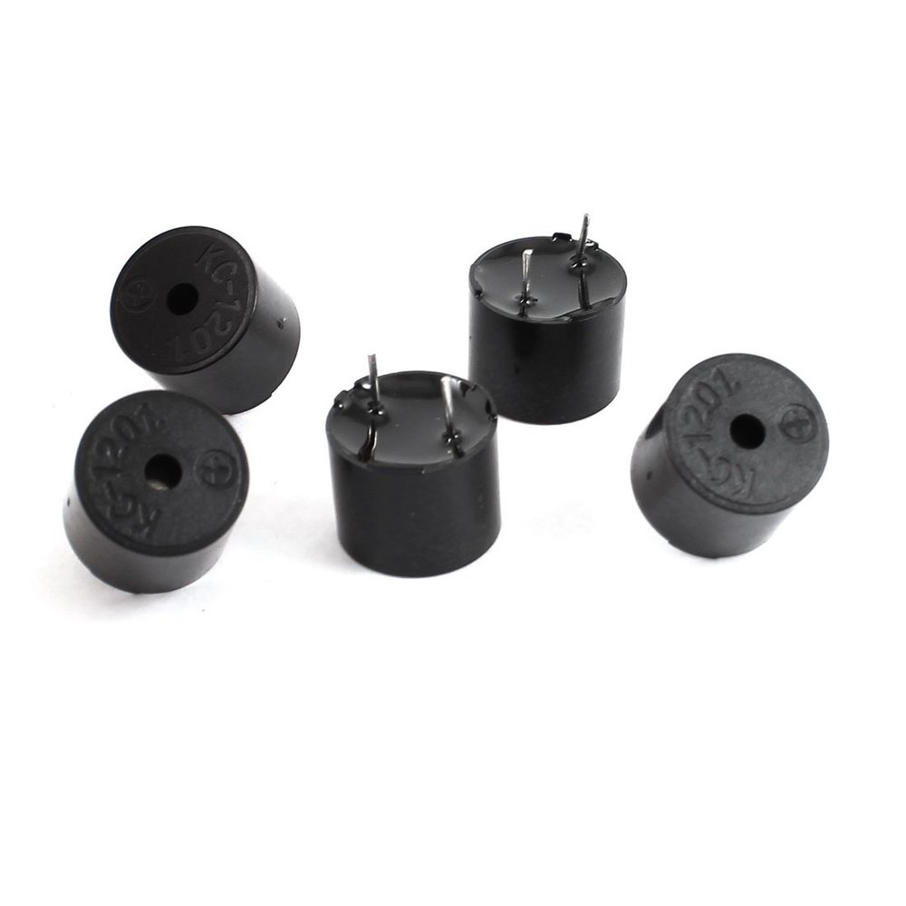 Aexit 5 Pcs Security & Surveillance 12x9.5mm DC 1.5V 30mA 2P Terminal Electromagnetic Horns & Sirens Buzzer 2000Hz