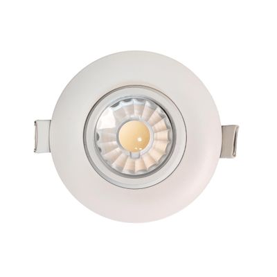 Goodlite G-19845 2.75 Inch LED Round Luminaire 8w 650 Lumens (75W Eqv) with Junction Box, 40 360 Rotatable Eyeball and 30 Tilt, Warm White