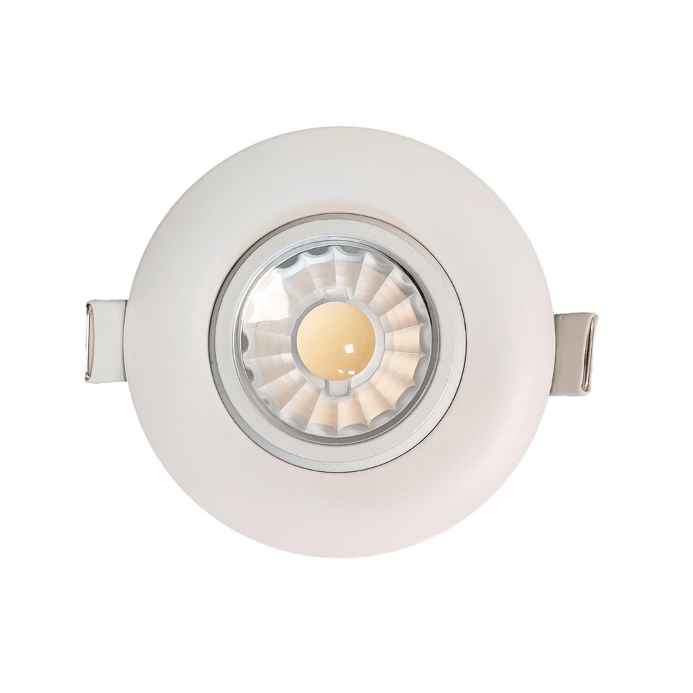 Goodlite G-19845 2.75 Inch LED Round Luminaire 8w 650 Lumens (75W Eqv) with Junction Box, 40 360 Rotatable Eyeball and 30 Tilt, Warm White