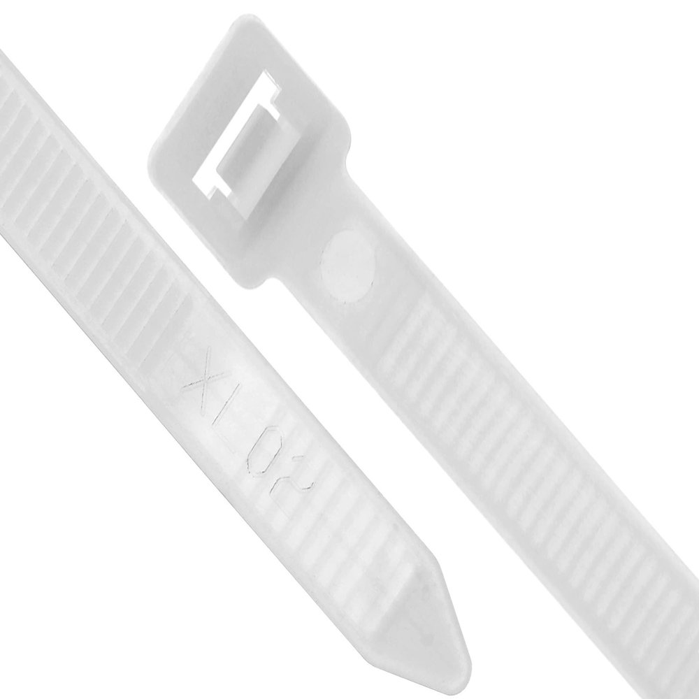 Secure 15 Inch Natural 120 lb Heavy Duty Nylon Cable Tie - 100 Pack