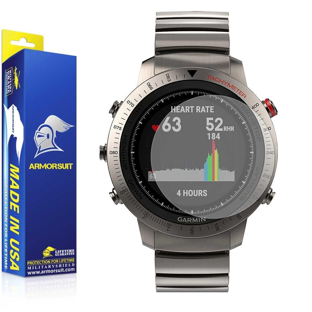 ArmorSuit Garmin Fenix Chronos Anti-Glare Screen Protector (2 Pack) Full Coverage MilitaryShield Screen Protector for Garmin Fenix Chronos - Matte Anti Bubble Film