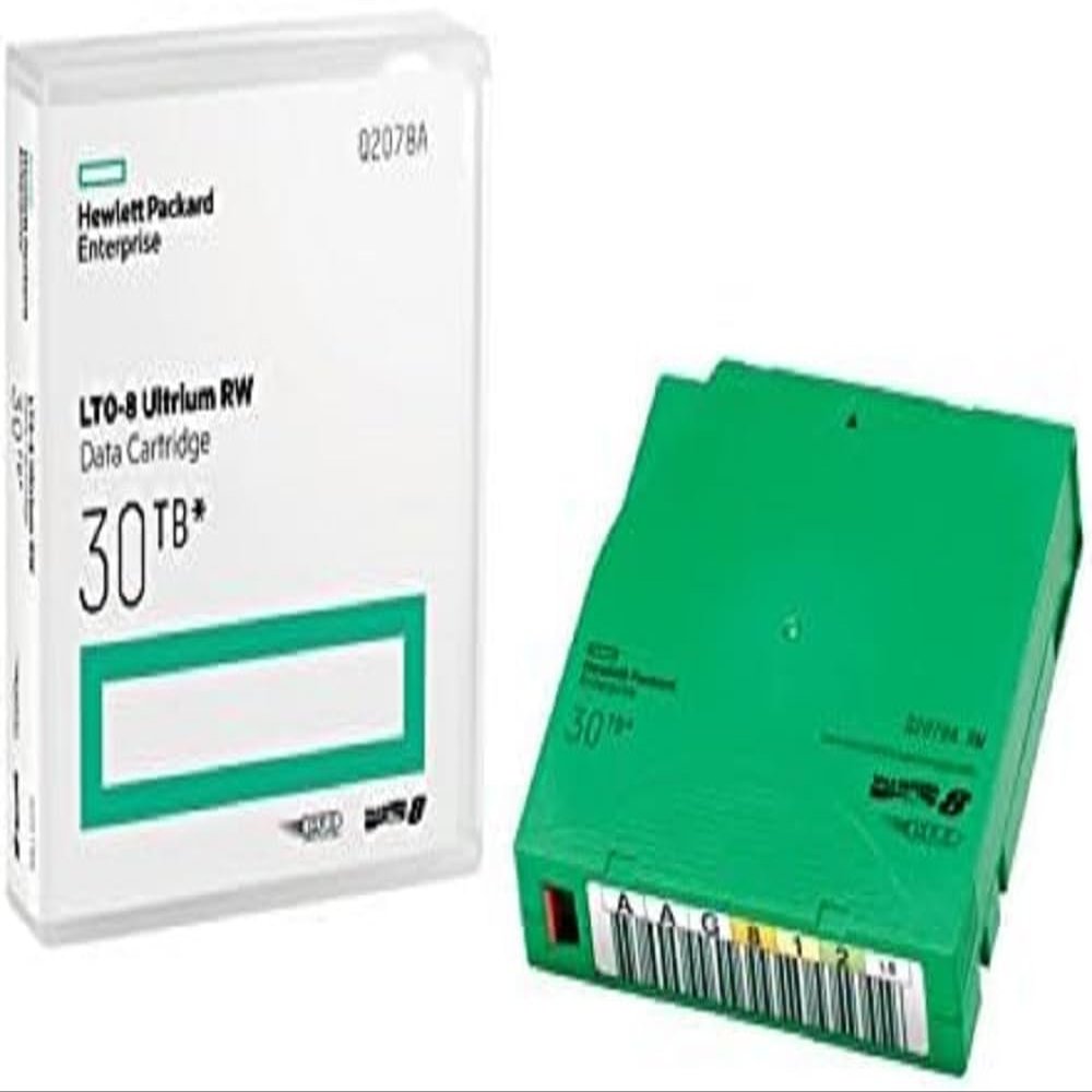 Hewlett Packard Enterprise LTO8 12TB/30TB Data Cartridge (LTO Ultrium 8, 20 Ribbons, Label-Fix)