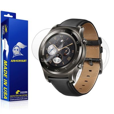 ArmorSuit 2 Pack Full Body Clear Skin + Screen Protector for Huawei Watch 2 Classic MilitaryShield HD Clear Anti Bubble Film - Made in USA