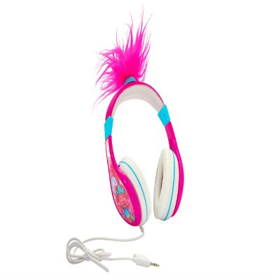 eKids Trolls Band Together Wired Headphones for Kids, School, Home or Travel - Tangle Free with Volume Control, 3.5mm Jack, Includes Headphone Splitter
